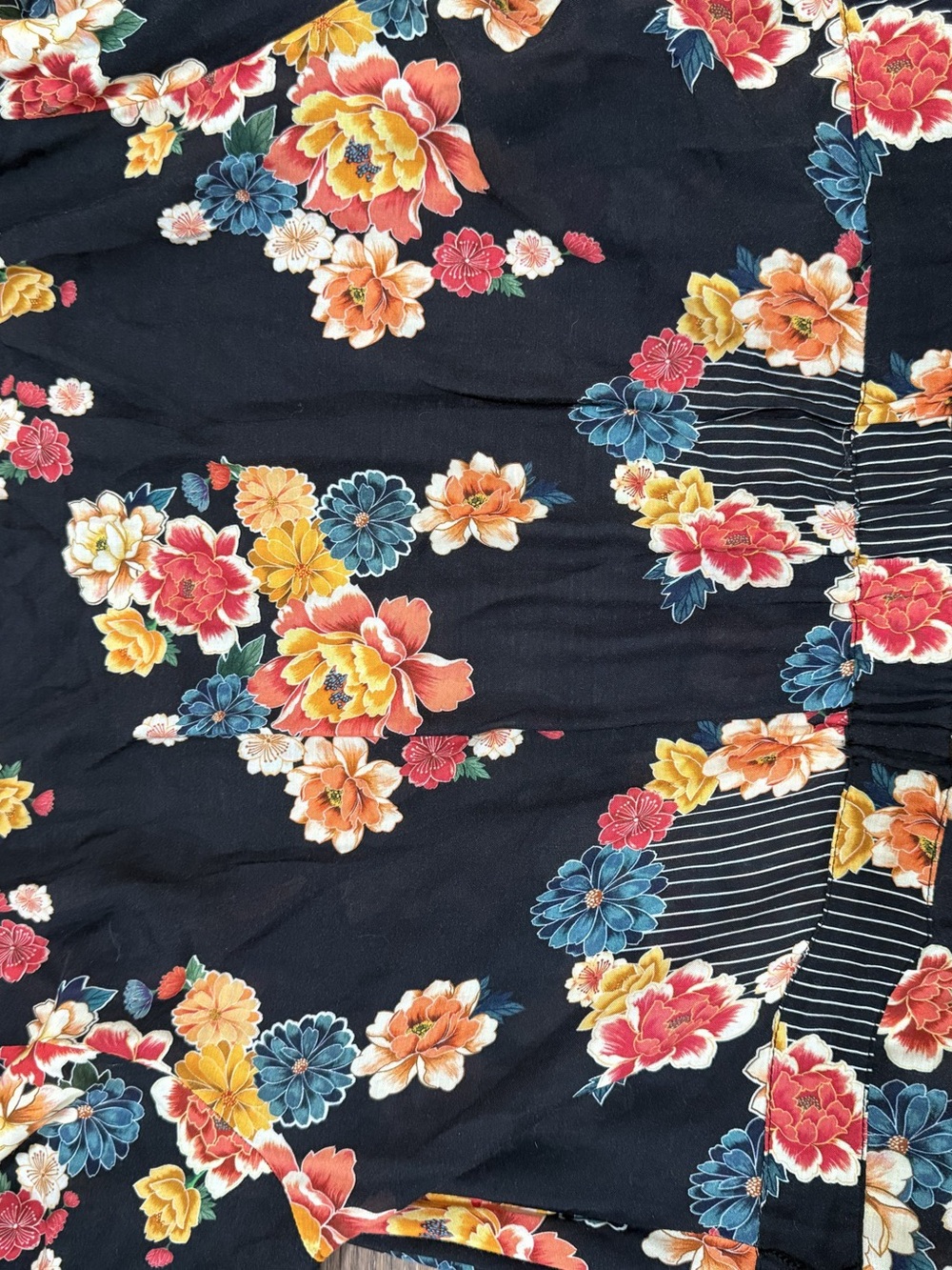 Farm Rio for Anthropologie Loretta Maxi Floral Wrap Dress Size Large - Picture 7 of 11